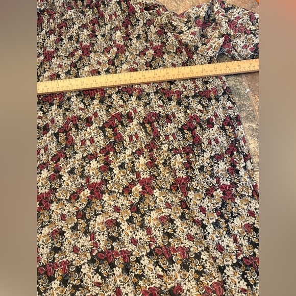 Zara basic dress size M fine pleated chiffon flare sleeve mini - Picture 9 of 12